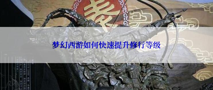 梦幻西游如何快速提升修行等级
