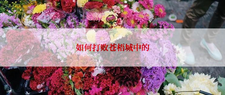 如何打败苍梧城中的