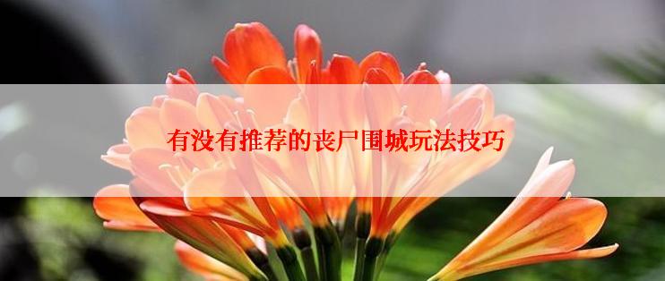  有没有推荐的丧尸围城玩法技巧