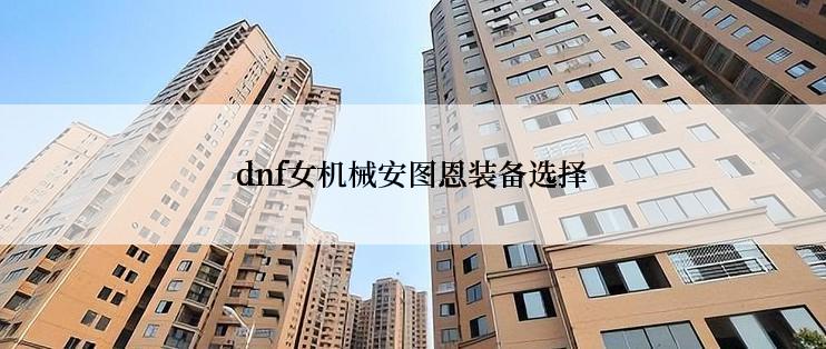dnf女机械安图恩装备选择