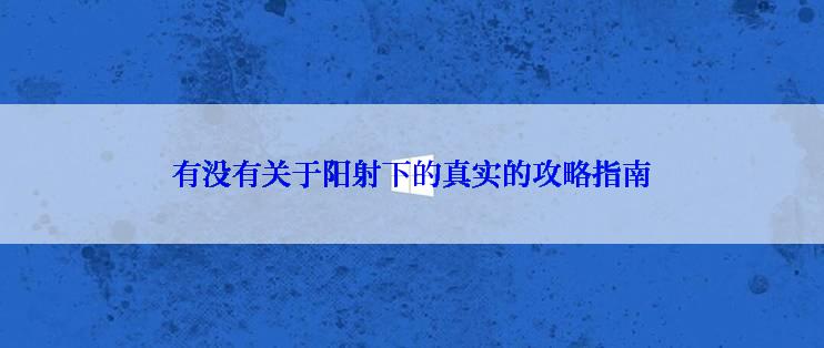有没有关于阳射下的真实的攻略指南