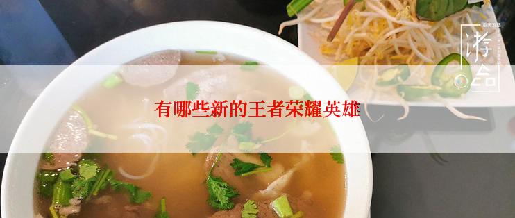 有哪些新的王者荣耀英雄