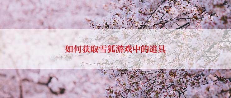 如何获取雪狐游戏中的道具