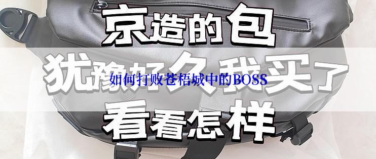 如何打败苍梧城中的BOSS