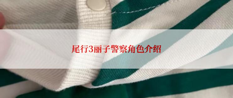 尾行3丽子警察角色介绍