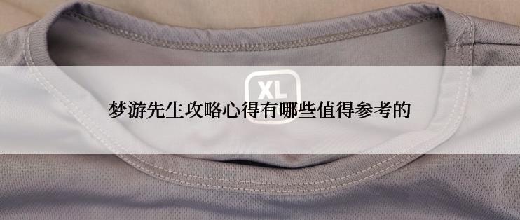 梦游先生攻略心得有哪些值得参考的
