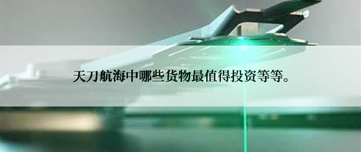 天刀航海中哪些货物最值得投资等等。