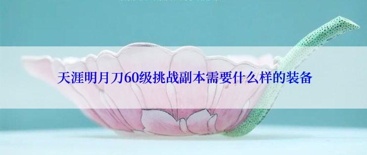  天涯明月刀60级挑战副本需要什么样的装备