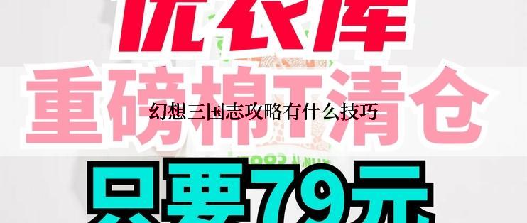 幻想三国志攻略有什么技巧