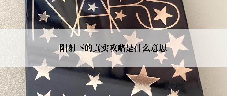 阳射下的真实攻略是什么意思