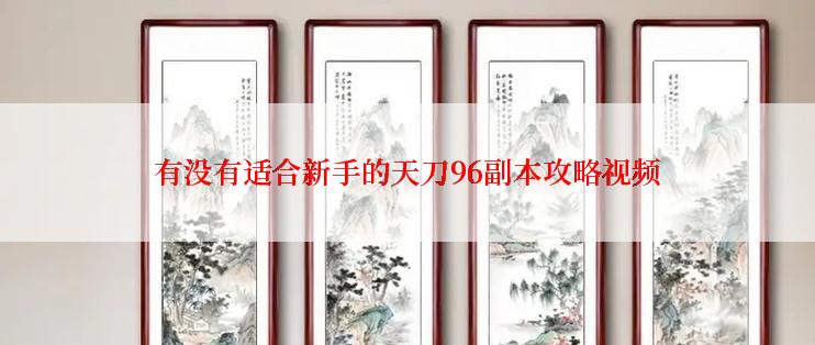 有没有适合新手的天刀96副本攻略视频