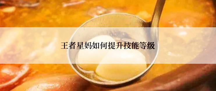王者星妈如何提升技能等级