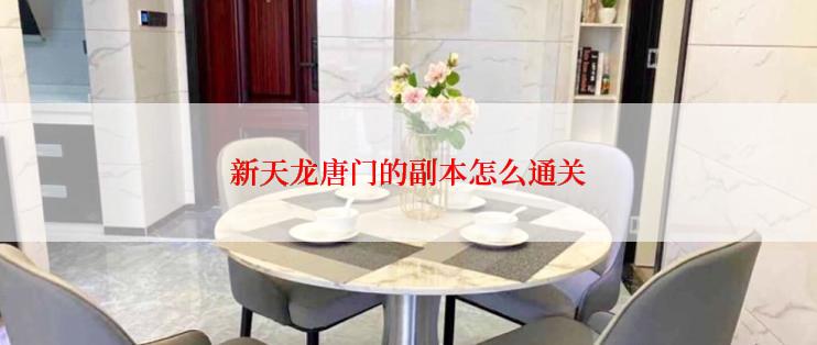 新天龙唐门的副本怎么通关