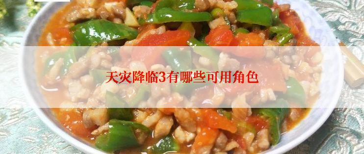 天灾降临3有哪些可用角色