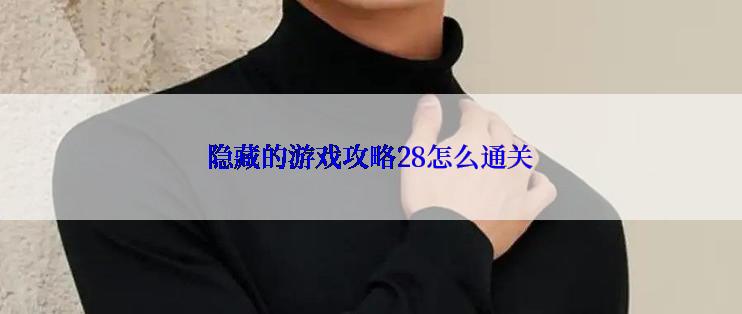 隐藏的游戏攻略28怎么通关