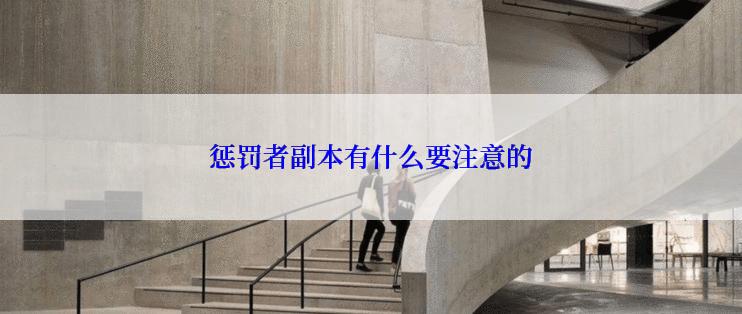 惩罚者副本有什么要注意的