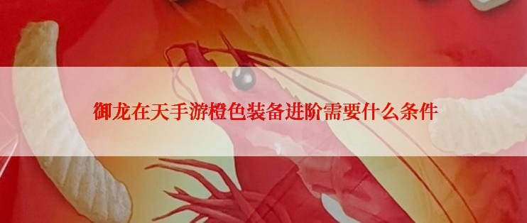 御龙在天手游橙色装备进阶需要什么条件