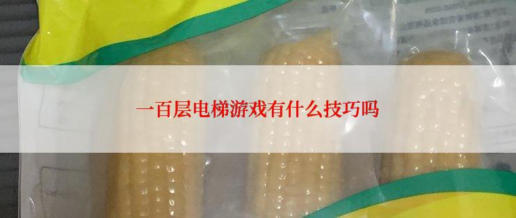 一百层电梯游戏有什么技巧吗