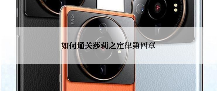 如何通关莎莉之定律第四章