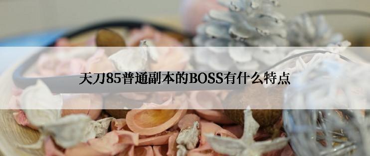 天刀85普通副本的BOSS有什么特点