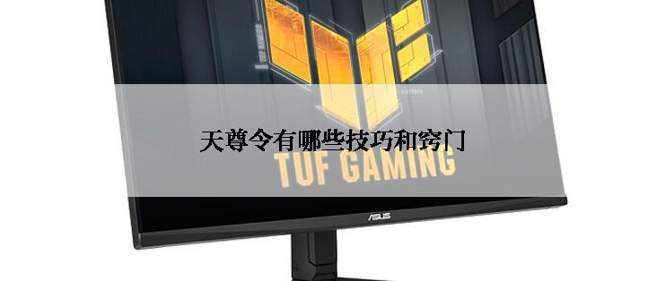 天尊令有哪些技巧和窍门