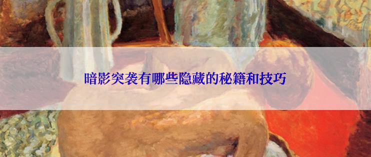 暗影突袭有哪些隐藏的秘籍和技巧