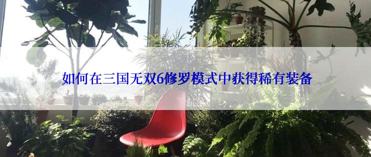  如何在三国无双6修罗模式中获得稀有装备
