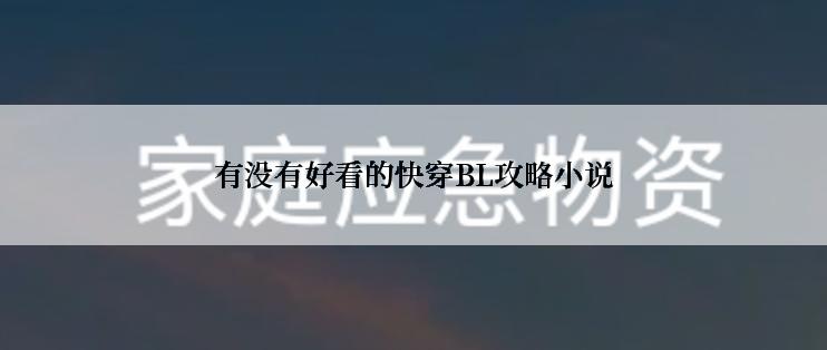 有没有好看的快穿BL攻略小说