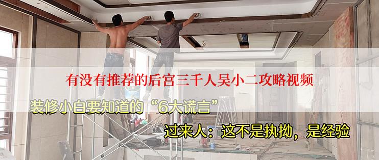 有没有推荐的后宫三千人吴小二攻略视频