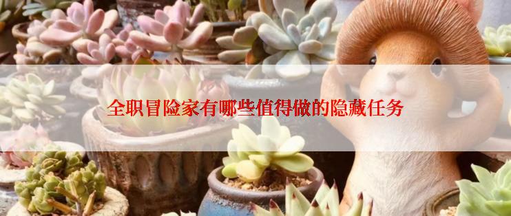 全职冒险家有哪些值得做的隐藏任务