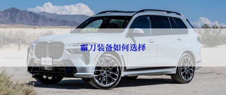 霸刀装备如何选择