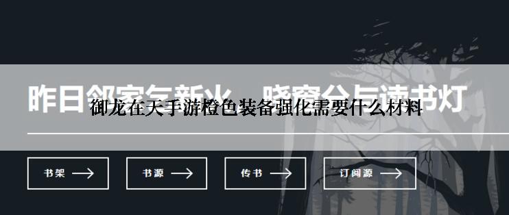  御龙在天手游橙色装备强化需要什么材料