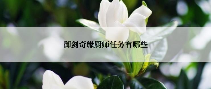 御剑奇缘厨师任务有哪些