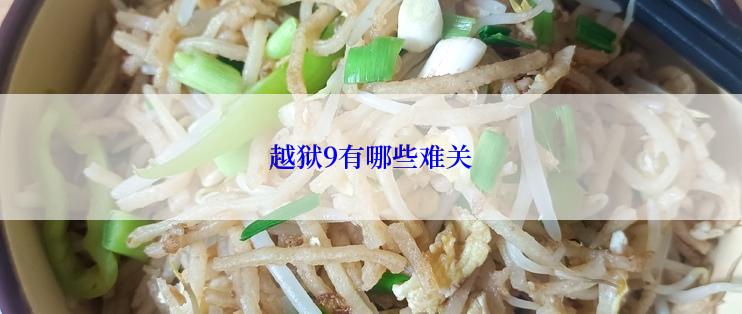 越狱9有哪些难关