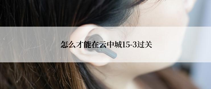  怎么才能在云中城15-3过关