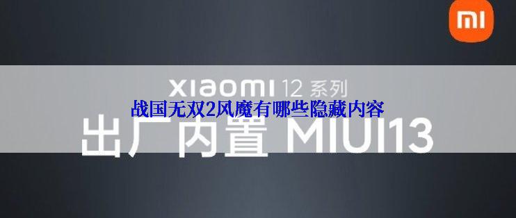 战国无双2风魔有哪些隐藏内容