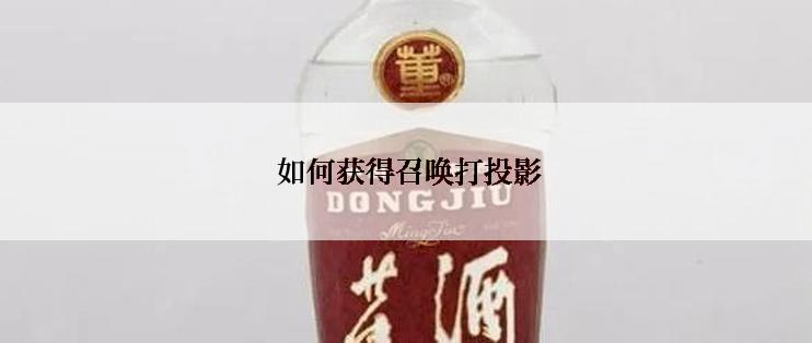  如何获得召唤打投影