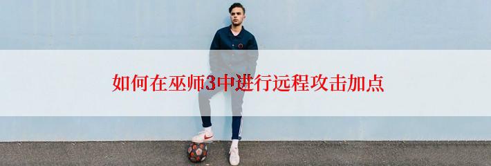  如何在巫师3中进行远程攻击加点
