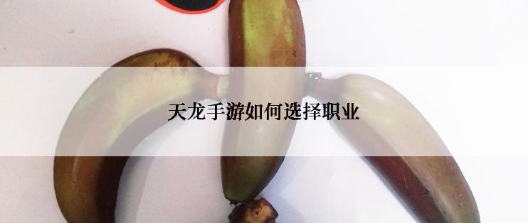 天龙手游如何选择职业