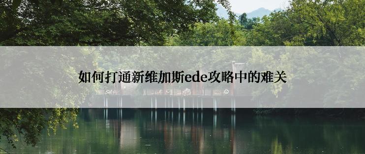 如何打通新维加斯ede攻略中的难关
