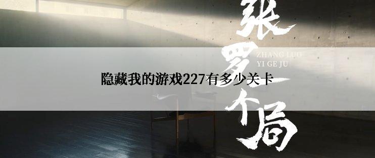 隐藏我的游戏227有多少关卡