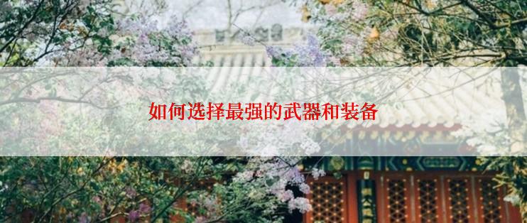 如何选择最强的武器和装备
