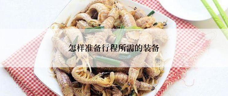 怎样准备行程所需的装备