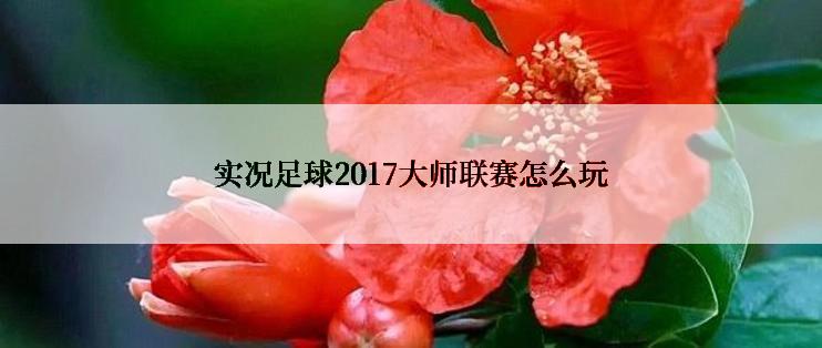 实况足球2017大师联赛怎么玩