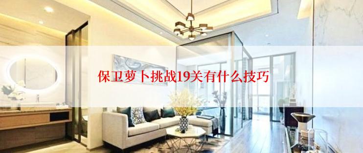  保卫萝卜挑战19关有什么技巧