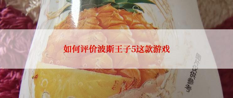 如何评价波斯王子5这款游戏