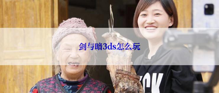 剑与暗3ds怎么玩