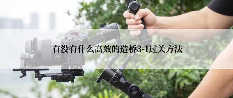  有没有什么高效的造桥3-1过关方法