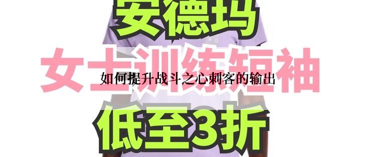  如何提升战斗之心刺客的输出