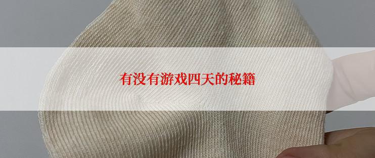 有没有游戏四天的秘籍